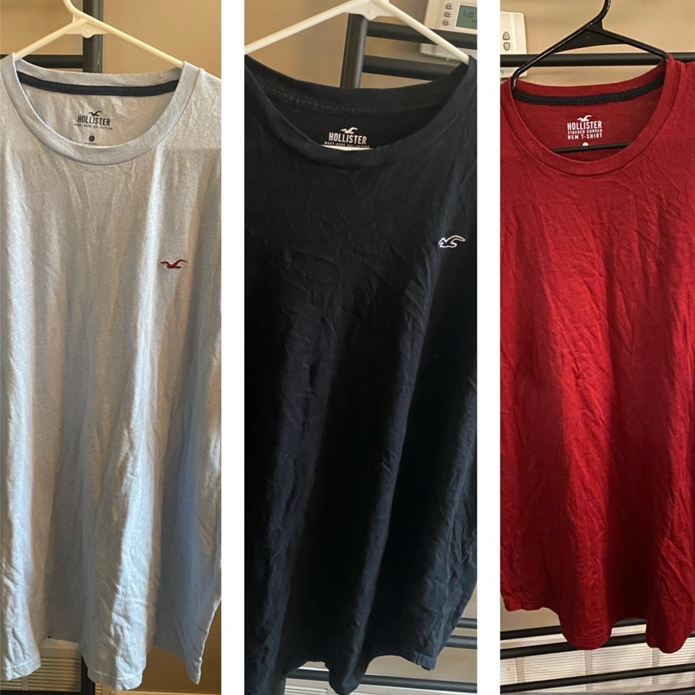 Three Hollister Basic T-Shirts Bundle